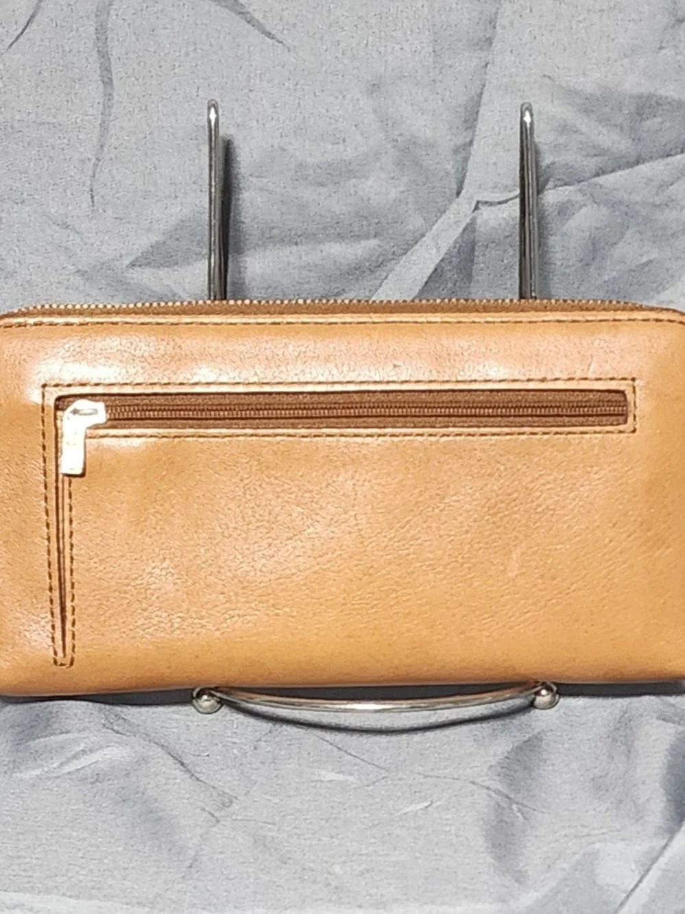 Fossil Tan Light Brown Leather Long Zip Around Wallet